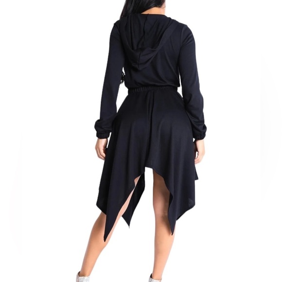 Long Sleeves Hooded Drape Dress Full Zipper Jacket Dress
New - Picture 3 of 6